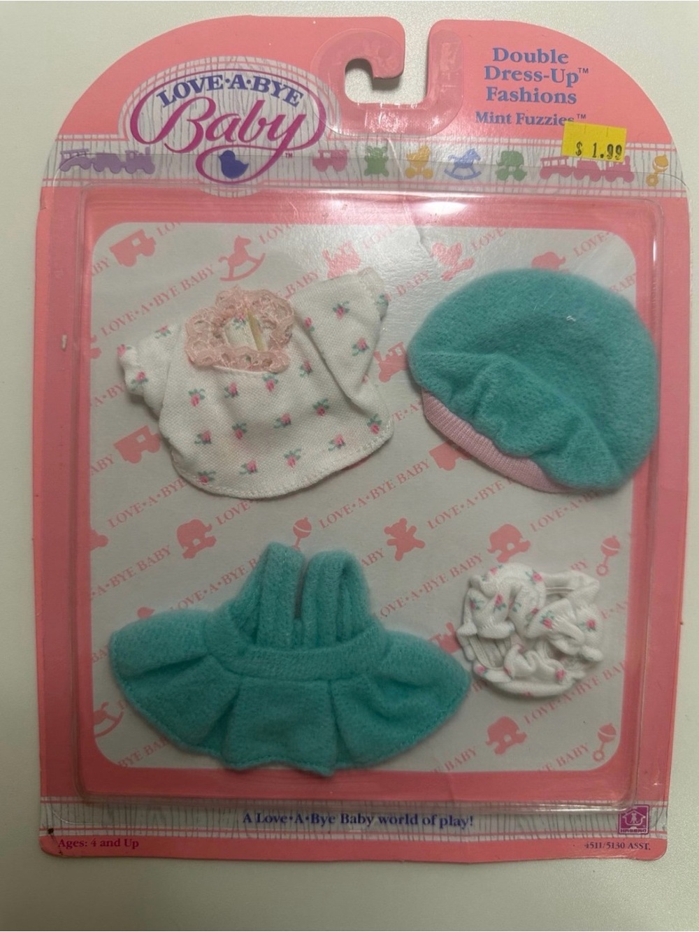 Love A-Bye Baby Mint Fuzzies Doll Clothes Set 1987